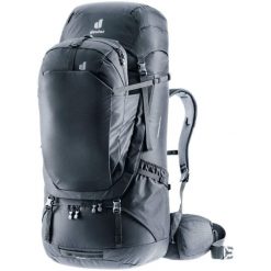 Plecak podróżny Deuter Voyager 65+10 - black. Czarne plecaki męskie Deuter, bez wzorów, z materiału. Za 1,199.00 zł.