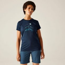 Koszulka turystyczna damska Fingal IX. Czerwone bluzki damskie Regatta, bez wzorów, z tkaniny, casualowe, bez kołnierzyka, bez ramiączek. Za 140.00 zł.