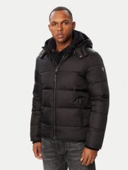 Guess Kurtka zimowa M6BL42 W4154 Czarny Regular Fit. Czarne kurtki męskie Guess, na zimę, l, z aplikacjami, z syntetyku, bez kaptura. Za 864.99 zł.