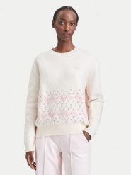 Guess Sweter V6BR16 Z2278 Kremowy Regular Fit. Białe swetry nierozpinane damskie Guess, xl, z aplikacjami, z syntetyku, bez kołnierzyka, bez ramiączek. Za 434.99 zł.