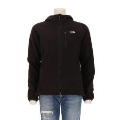 Damska kurtka polarowa TNF czarna. Czarne kurtki sportowe damskie The North Face, l, bez wzorów, z polaru, bez ramiączek, bez kaptura, trekkingowe. Za 170.36 zł.