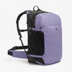 Plecak trekkingowy Travel 500 40 litrów Organizer. Czarne plecaki męskie FORCLAZ, bez wzorów, sportowe. Za 219.99 zł.