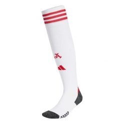 Skarpetki domowe Arsenal 2025/26. Białe skarpetki damskie Adidas, bez wzorów. Za 101.50 zł.