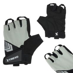 Rękawiczki na siłownie XTREXO GG1. Szare rękawiczki męskie TREXO, bez wzorów. Za 39.99 zł.
