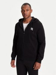 KARL LAGERFELD Bluza 705040 553910 Czarny Regular Fit. Czarne bluzy męskie KARL LAGERFELD, m, bez wzorów, z bawełny, bez ramiączek, bez kaptura. Za 809.99 zł.