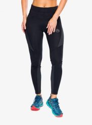Legginsy biegowe damskie La Sportiva Triumph Tight Pant. Czarne legginsy damskie La Sportiva, bez wzorów, z materiału. Za 379.49 zł.