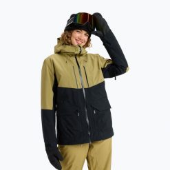 Kurtka snowboardowa damska ROXY Gore-Tex Stretch Purelines. Czarne kurtki sportowe damskie Roxy, na zimę, l, bez wzorów, z gore-texu, bez ramiączek, bez kaptura, snowboardowy, gore-tex. Za 1,836.25 zł.