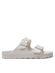Birkenstock Klapki Arizona 1027384 Écru. Klapki damskie Birkenstock, bez wzorów, z tworzywa sztucznego, bez obcasa, bez zapięcia. Za 249.99 zł.