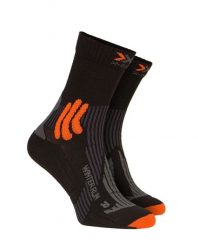 Skarpety zimowe biegowe X-Socks WINTER RUN 4.0. Brązowe skarpetki damskie X-Socks, bez wzorów, z materiału. Za 80.00 zł.