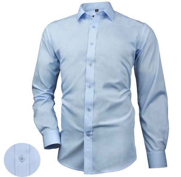 Koszula Wizytowa Niebieska, Błękitna z Długim Rękawem -Desire. Niebieskie koszule męskie Victorio, bez wzorów, z bawełny, eleganckie, bez kołnierzyka, bez ramiączek. Za 129.00 zł.