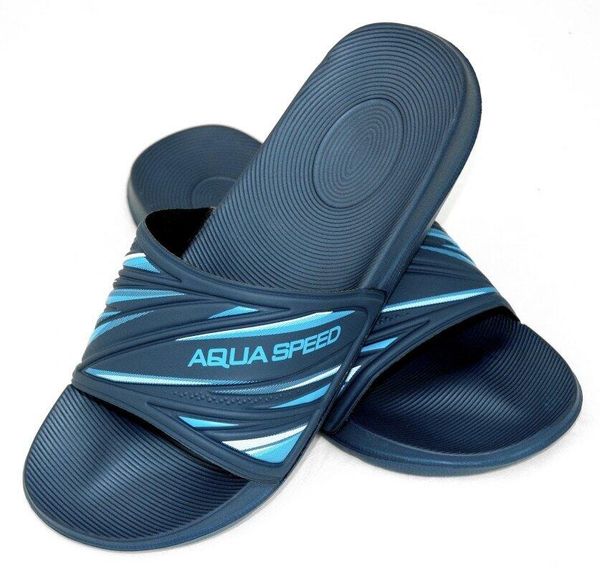 Klapki basenowe męskie Aqua Speed Idaho. Czarne klapki męskie Aqua-Speed, bez wzorów, z materiału, bez zapięcia. Za 57.99 zł.