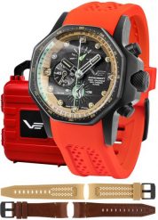 Zegarek męski Vostok Europe YM86-640C697SR czerwony. Czerwone zegarki męskie Vostok Europe, bez wzorów. Za 7,156.02 zł.