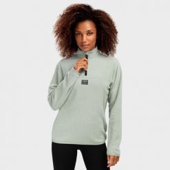 Bluza z cienkiego polaru do sportów zimowych damska Cascade-W. Zielone bluzy damskie SIROKO, na zimę, xl, bez wzorów, z polaru, sportowe, bez ramiączek, bez kaptura. Za 292.00 zł.