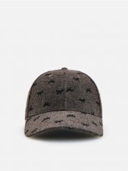 Czapka z daszkiem z wełną - brązowy. Brązowe czapki damskie Reserved, bez wzorów, z wełny. Za 69.99 zł.