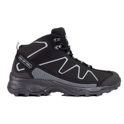 Wysokie sznurowane buty trekkingowe męskie DK czarne. Czarne trekkingi męskie z materiału, bez zapięcia. Za 227.37 zł.