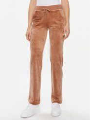 Juicy Couture Spodnie dresowe Del Ray JCAP180G Brązowy Regular Fit. Brązowe spodnie dresowe damskie Juicy Couture, bez wzorów, z dresówki. Za 519.99 zł.
