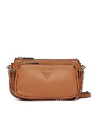 Guess Torebka Noelle II Mini HWZG96 72710 Brązowy. Brązowe listonoszki damskie Guess, z aplikacjami, ze skóry, bez dodatków. Za 489.99 zł.