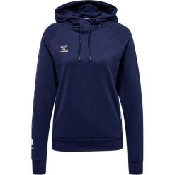 Damska bawełniana bluza z kapturem Hummel Move Grid. Niebieskie bluzy damskie Hummel, xs, bez wzorów, z bawełny, sportowe, bez ramiączek, z kapturem. Za 251.50 zł.