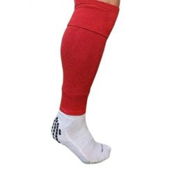 Getry piłkarskie czerwone skarpety bez stóp 37-41. Czerwone skarpety męskie YAKIMASPORT, bez wzorów, z elastanu. Za 19.99 zł.
