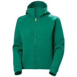 Damska bluza zapinana na zamek Helly Hansen Ocean 2.0. Zielone bluzy damskie Helly Hansen, bez wzorów, sportowe, bez ramiączek, bez kaptura. Za 590.50 zł.