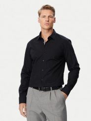 HUGO Koszula 50570285 Czarny Slim Fit. Czarne koszule męskie Hugo, m, bez wzorów, z bawełny, biznesowe, bez kołnierzyka, bez ramiączek. Za 349.99 zł.