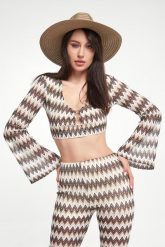 Top damski żakardowy TWINSET U&B. Topy damskie Twinset U&B, xs, bez wzorów, z żakardem, bez kołnierzyka, bez ramiączek. W wyprzedaży za 384.30 zł.