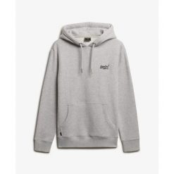 Bluza z kapturem Superdry Vintage Logo. Szare bluzy męskie Superdry, m, bez wzorów, vintage, bez ramiączek, z kapturem. Za 349.55 zł.
