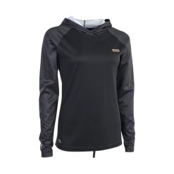 Koszulka surfingowa damska ION Wetshirt Hood LS black. Czarne bluzki damskie ION, m, bez wzorów, z lycry, sportowe, bez kołnierzyka, bez ramiączek. W wyprzedaży za 119.00 zł.