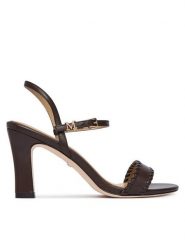 Marciano Guess Sandały G6YZ17 L0169 Brązowy. Brązowe sandały damskie Marciano Guess, z aplikacjami, ze skóry, bez obcasa, na słupku, bez zapięcia. Za 863.99 zł.