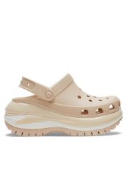 Crocs Klapki Classic Mega Crush Clog 207988 Beżowy. Brązowe klapki damskie Crocs, bez wzorów, z tworzywa sztucznego, bez obcasa, bez zapięcia. Za 249.99 zł.