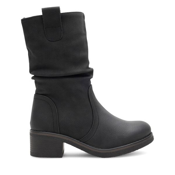 Botki Clara Barson. Czarne botki damskie Clara Barson, bez wzorów, bez obcasa, na słupku, bez zapięcia. Za 119.99 zł.