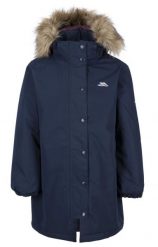 Trespass Astound - Damska kurtka przeciwdeszczowa Tp50 Navy. Niebieskie kurtki sportowe damskie Trespass, s, bez wzorów, z futra, bez ramiączek, bez kaptura, trekkingowe. Za 191.30 zł.