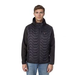 Męska kurtka hybrydowa Aulp CLINT. Czarne kurtki męskie Aulp, m, bez wzorów, sportowe, bez kaptura. Za 459.99 zł.