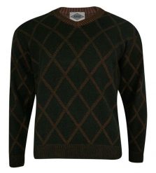 Sweter Męski, Czarno-Pomarańczowy w Romby w Serek -KINGS- Dekolt V-Neck, Tłoczony Wzór, Klasyczny. Brązowe swetry męskie Kings, m, bez wzorów, z bawełny, biznesowe, bez kołnierzyka, bez ramiączek. Za 147.00 zł.