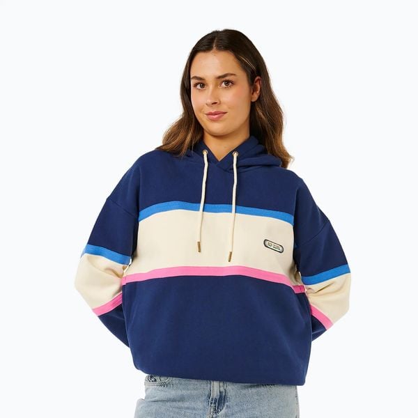 Bluza damska Rip Curl Surf Side Heritage Hood. Niebieskie bluzy damskie Rip Curl, l, bez wzorów, z bawełny, klasyczne, bez ramiączek, bez kaptura. Za 239.99 zł.