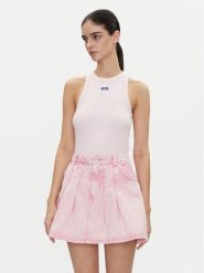 HUGO Top Easy Tank_B 50508857 Różowy Slim Fit. Czerwone topy damskie Hugo, m, bez wzorów, z bawełny, bez kołnierzyka, bez ramiączek. Za 119.99 zł.