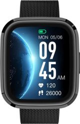 Smartwatch Garett GRC Style Czarny Stalowy. Czarne zegarki smartwatch GARETT, bez wzorów. Za 297.80 zł.