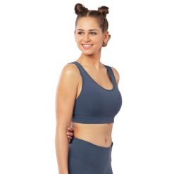 Stanik sportowy Fitness Siroko Air Flow+. Niebieskie bielizna sportowa damska SIROKO, l, bez wzorów, z elastanu. Za 105.00 zł.