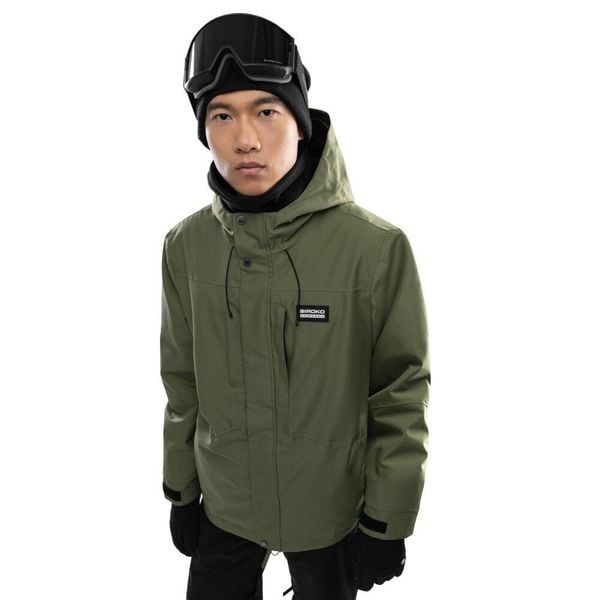 Kurtka snowboardowa męska W4 Streif. Zielone kurtki męskie SIROKO, m, bez wzorów, z materiału, bez kaptura. Za 480.00 zł.
