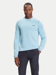 BOSS Sweter K_Ever-X 50541940 Błękitny Regular Fit. Niebieskie swetry męskie Boss, m, bez wzorów, z bawełny, bez kołnierzyka, bez ramiączek. Za 469.99 zł.