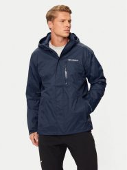 Columbia Kurtka przeciwdeszczowa Pouring Adventure™ III 2117171 Granatowy Regular Fit. Niebieskie kurtki sportowe męskie Columbia, m, bez wzorów, z syntetyku, bez kaptura, outdoorowe. Za 349.99 zł.