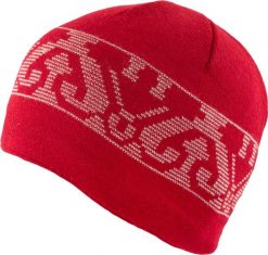 Czapka zimowa Nordblanc z polarową podszewką na czole. Czerwone czapki damskie ZUN, na zimę, bez wzorów, z materiału, sportowe. Za 124.99 zł.