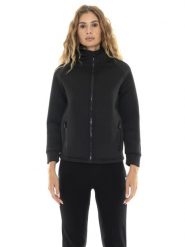 Kurtka z kaptur na co dzień na siłownię. Czarne kurtki sportowe damskie LEONE 1947 APPAREL, m, bez wzorów, bez ramiączek, bez kaptura, na fitness i siłownię. Za 189.41 zł.