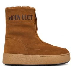 Śniegowce Moon Boot. Brązowe śniegowce damskie Moon Boot, bez zapięcia. Za 1,129.00 zł.