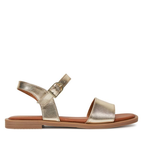 Sandały Tamaris. Żółte sandały damskie Tamaris, bez wzorów, bez obcasa, na płaskiej podeszwie, bez zapięcia. Za 169.99 zł.