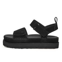 Sandały Ugg Australian W Goldenstar Damskie. Czarne sandały damskie UGG, bez wzorów, z materiału, bez obcasa, bez zapięcia. Za 572.99 zł.