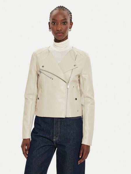 Vero Moda Kurtka z imitacji skóry Riley 10302441 Beżowy Slim Fit. Brązowe kurtki damskie Vero Moda, l, bez wzorów, ze skóry, bez kaptura. Za 129.99 zł.