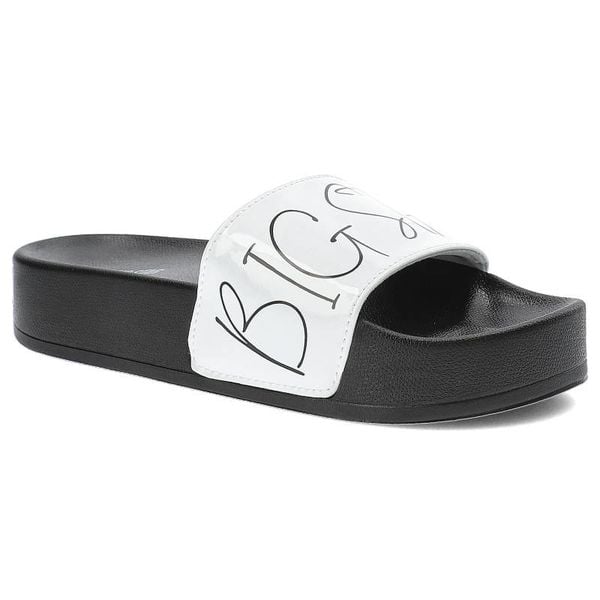 Białe Klapki Big Star Modne Buty Na Lato. Białe klapki damskie BIG STAR, na lato, bez wzorów, retro, bez obcasa, bez zapięcia. Za 99.99 zł.