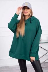 Bluza ocieplana z suwakiem na boku ciemno zielona. Zielone bluzy damskie KESI, l, bez wzorów, z bawełny, bez ramiączek, bez kaptura. Za 250.94 zł.