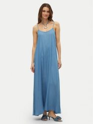 Vero Moda Sukienka letnia Harper 10283677 Niebieski Loose Fit. Niebieskie sukienki damskie Vero Moda, na lato, xs, bez wzorów, z lyocellu, bez kołnierzyka, bez ramiączek. Za 239.99 zł.